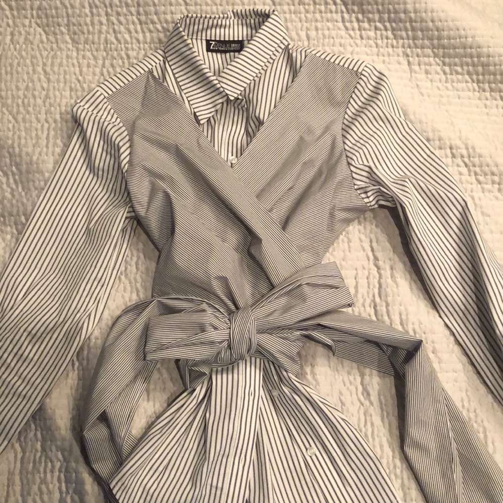 Button down wrap shirt